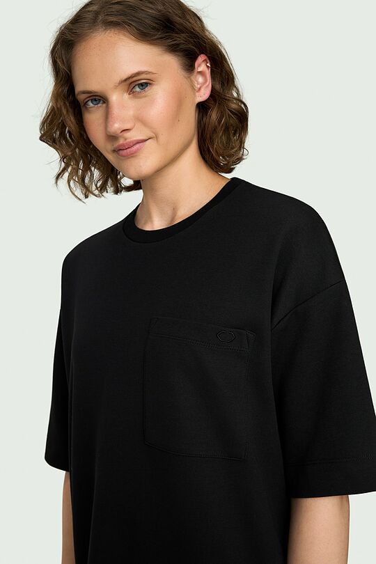 Oversized cotton T-shirt 5 | BLACK | Audimas