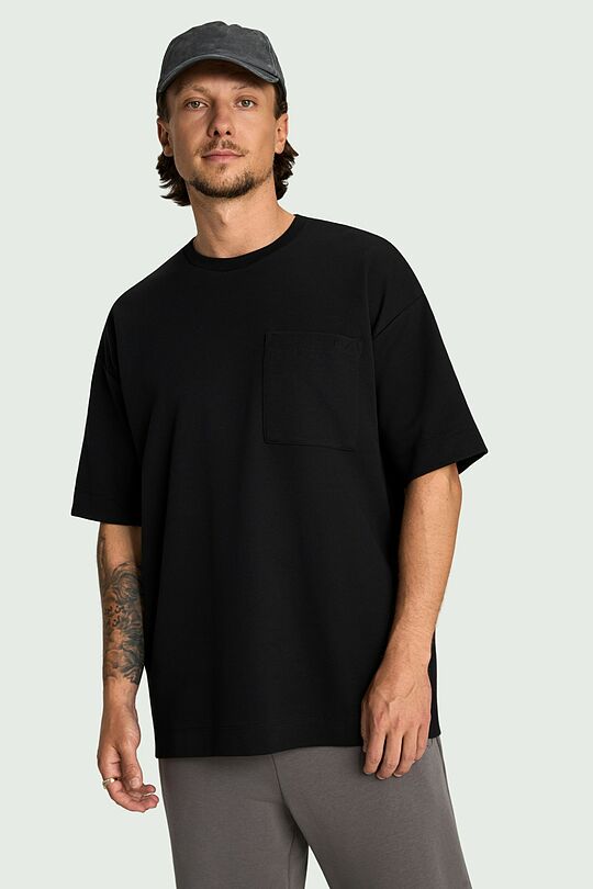 Oversized cotton T-shirt 6 | BLACK | Audimas