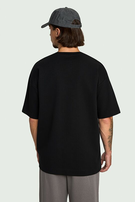 Oversized cotton T-shirt 3 | BLACK | Audimas