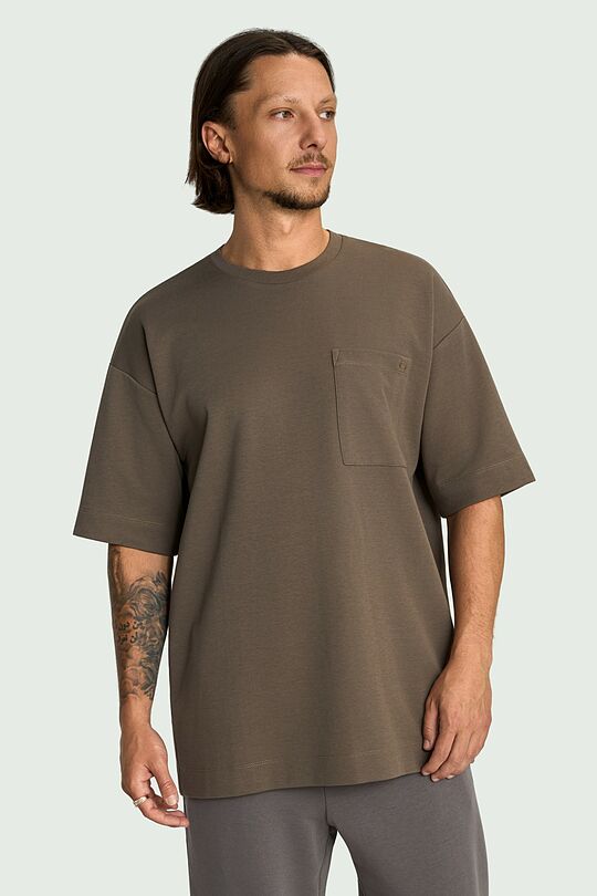 Oversized cotton T-shirt 2 | BROWN | Audimas