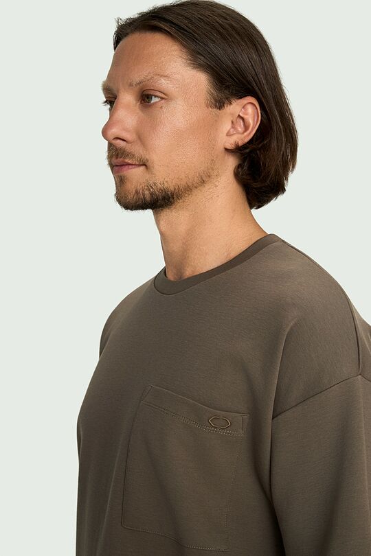 Oversized cotton T-shirt 7 | BROWN | Audimas