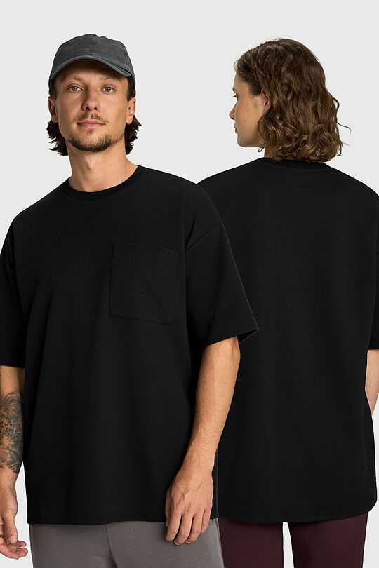 Oversized cotton T-shirt 1 | BLACK | Audimas