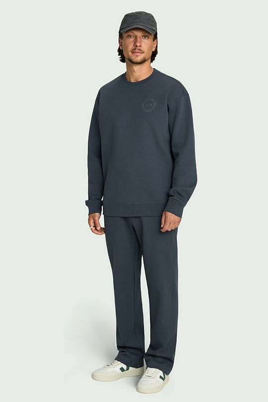 Straight fit cotton pique sweatpants 1 | BLUE | Audimas