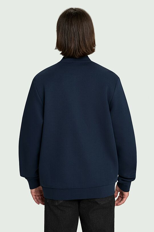 Cotton interlock bomber jacket 2 | Dark blue | Audimas