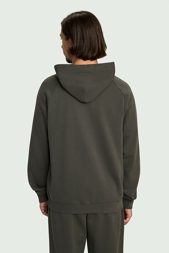 Cotton French terry full-zip hoodie 2 | CHAKI | Audimas