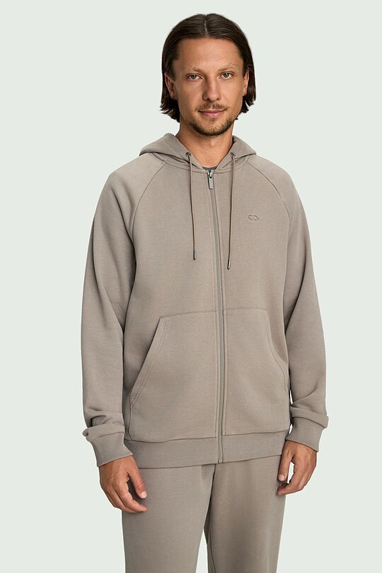Cotton French terry full-zip hoodie 1 | GREY | Audimas
