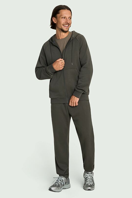 Cotton French terry sweatpants 1 | CHAKI | Audimas