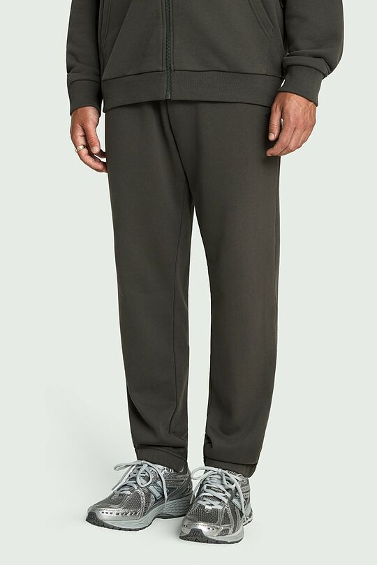 Cotton French terry sweatpants 2 | CHAKI | Audimas