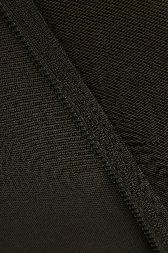 Cotton French terry full-zip hoodie 4 | CHAKI | Audimas