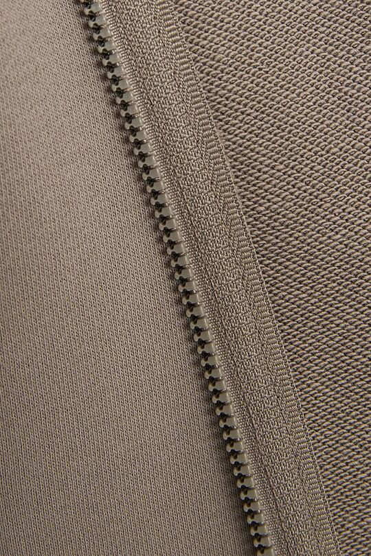 Cotton French terry full-zip hoodie 4 | GREY | Audimas