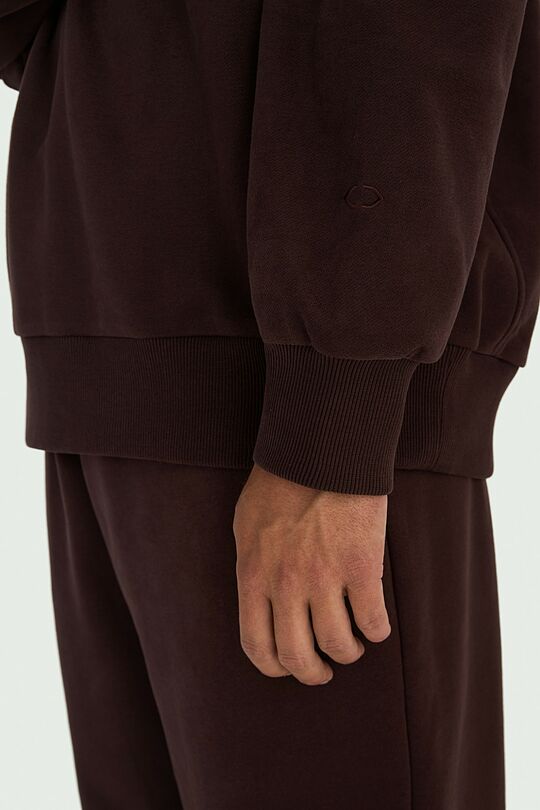 Cotton French terry sweatshirt 3 | BROWN | Audimas