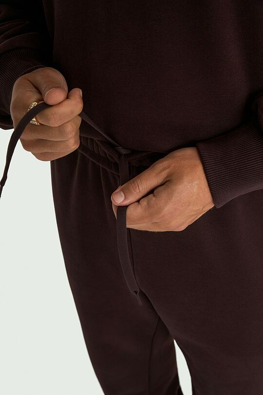 Cotton French terry sweatpants 5 | BROWN | Audimas