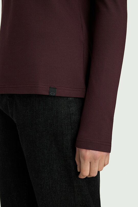 Cotton pique polo top 3 | burgundy | Audimas