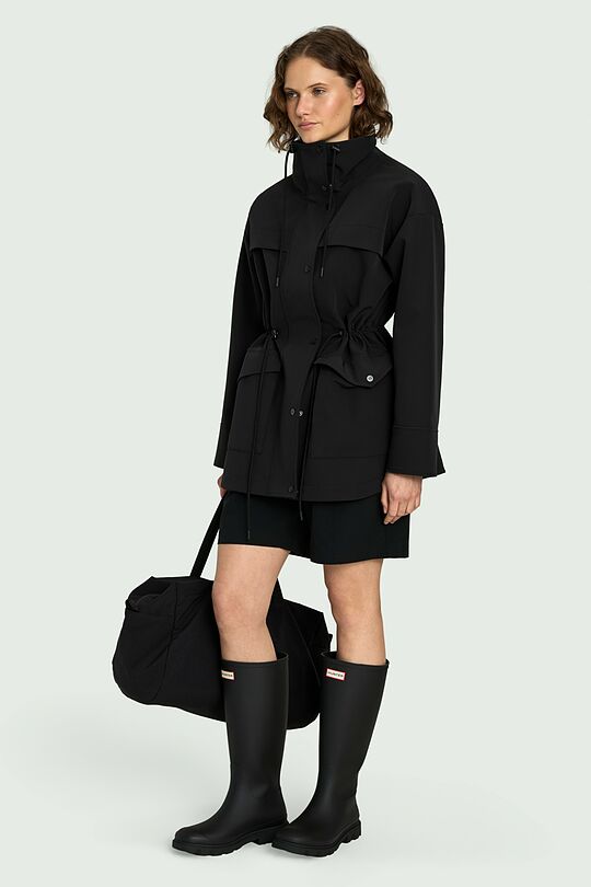 Oversized Softshell jacket 3 | BLACK | Audimas