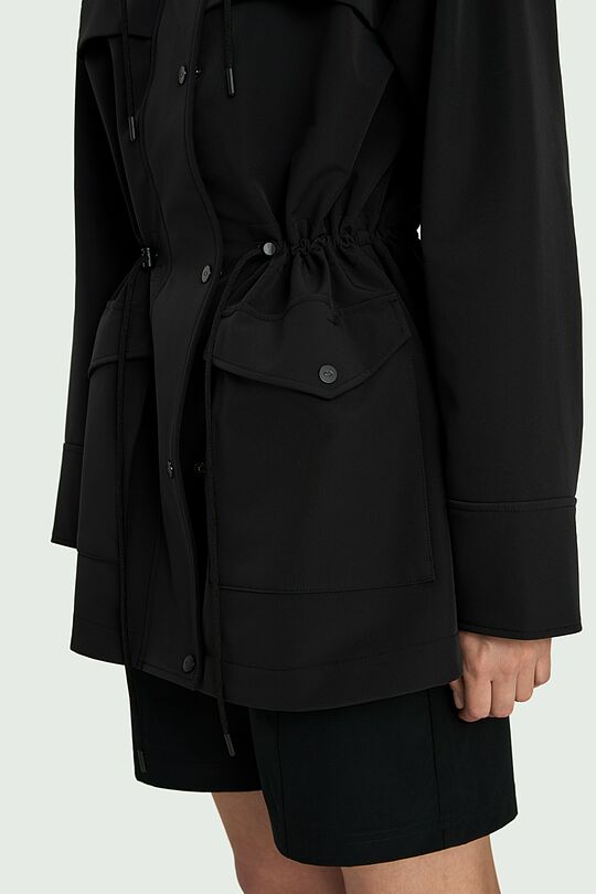 Oversized Softshell jacket 6 | BLACK | Audimas