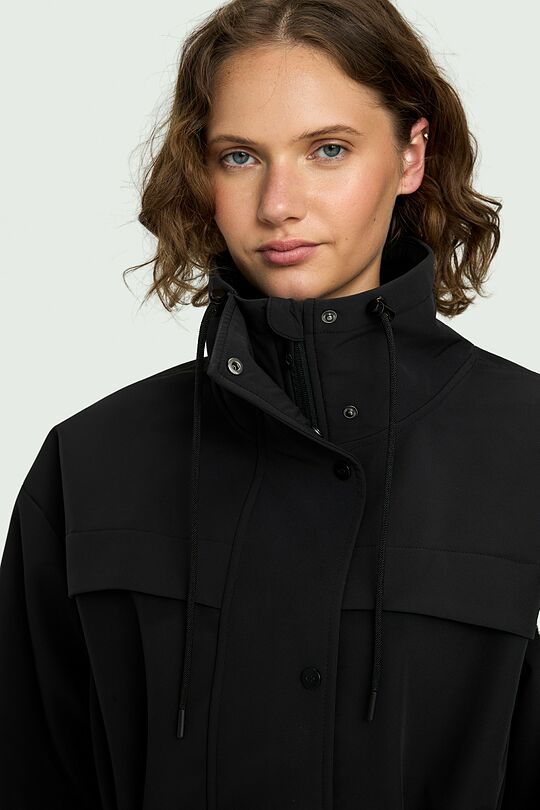 Oversized Softshell jacket 7 | BLACK | Audimas