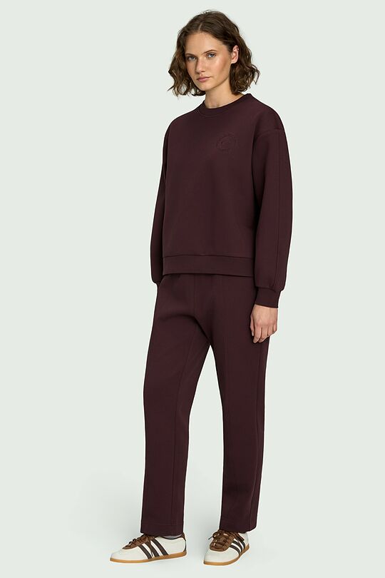 Cotton pique sweatshirt 4 | burgundy | Audimas