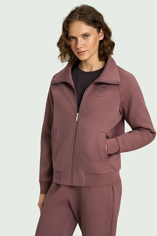 Cotton pique full-zip jacket 1 | PINK | Audimas