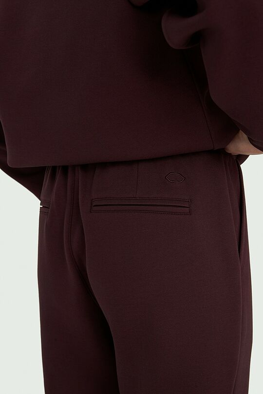 Cotton pique tapered fit sweatpants 4 | PURPLE | Audimas