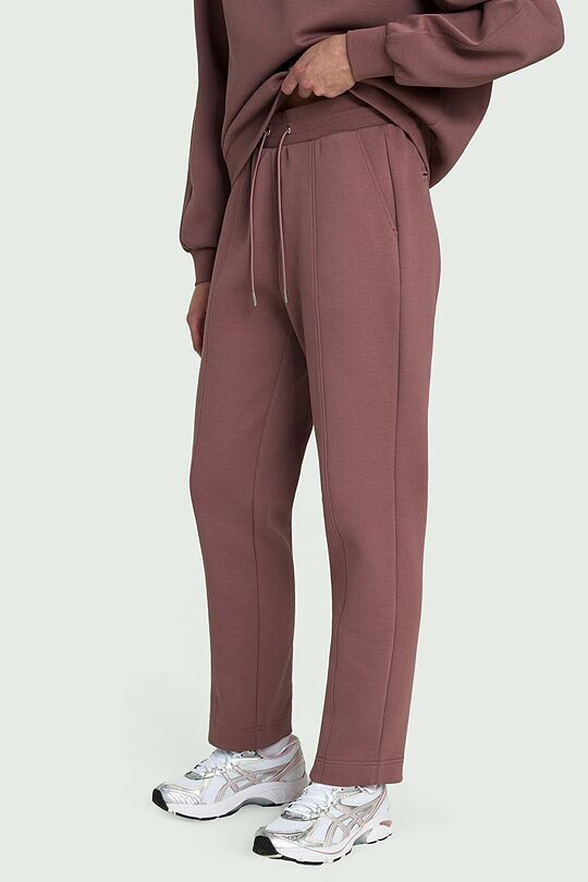 Cotton pique tapered fit sweatpants 2 | PINK | Audimas