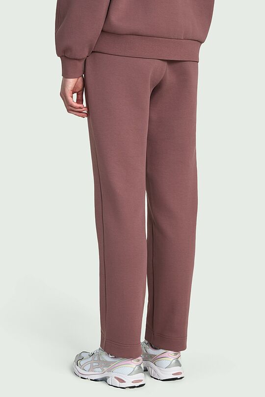 Cotton pique tapered fit sweatpants 3 | PINK | Audimas