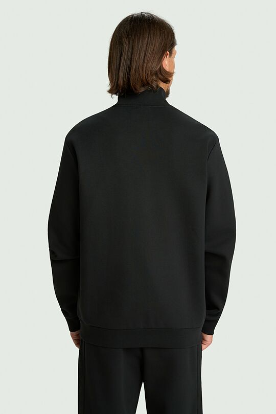 Cotton pique full-zip jacket 2 | BLACK | Audimas