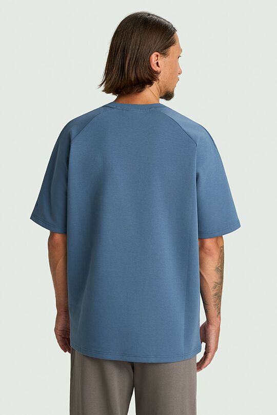 Oversized cotton interlock T-shirt 3 | BLUE | Audimas