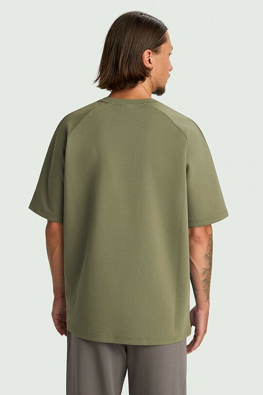 Oversized cotton interlock T-shirt 4 | GREEN | Audimas