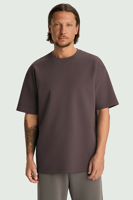 Oversized cotton interlock T-shirt 2 | GREY | Audimas