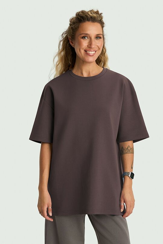 Oversized cotton interlock T-shirt 5 | GREY | Audimas