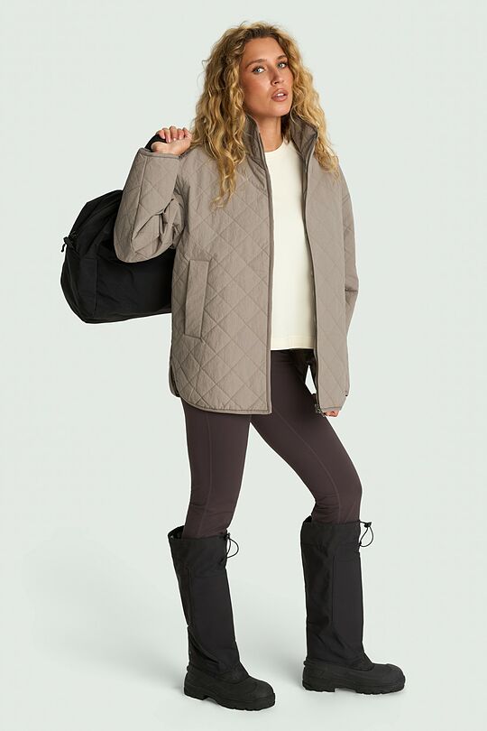 Quilted jacket with synthetic insulation 1 | GREY | Audimas