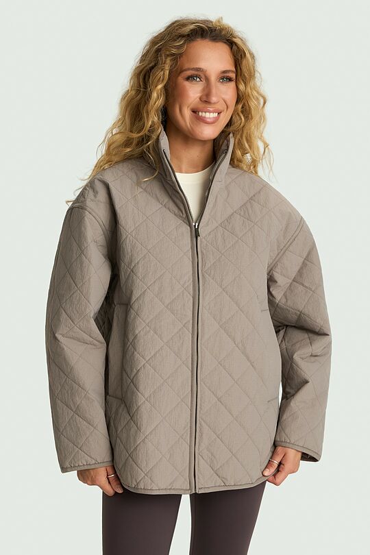 Quilted jacket with synthetic insulation 3 | GREY | Audimas