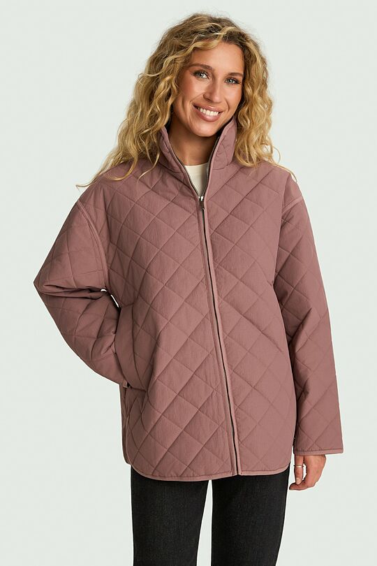 Quilted jacket with synthetic insulation 4 | PINK | Audimas