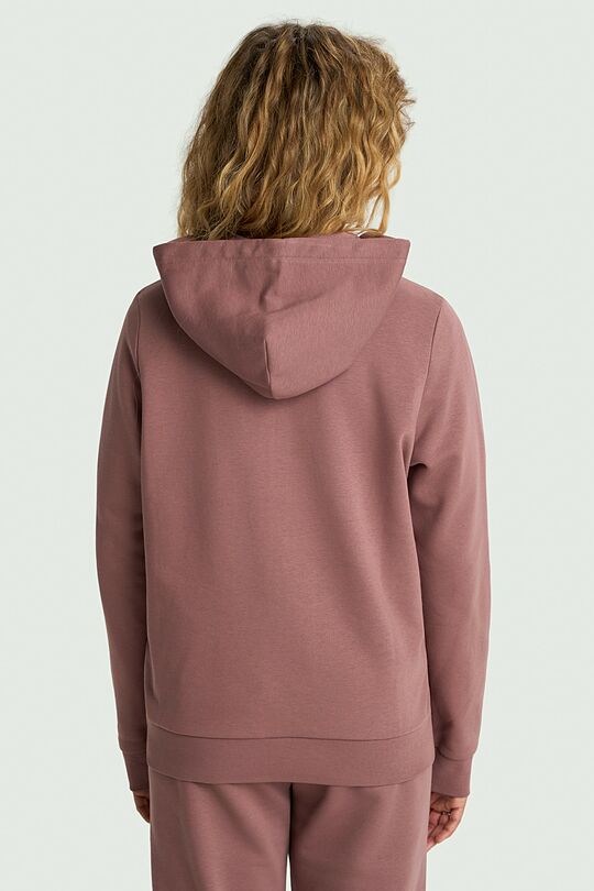 Cotton French terry full-zip hoodie 2 | PINK | Audimas