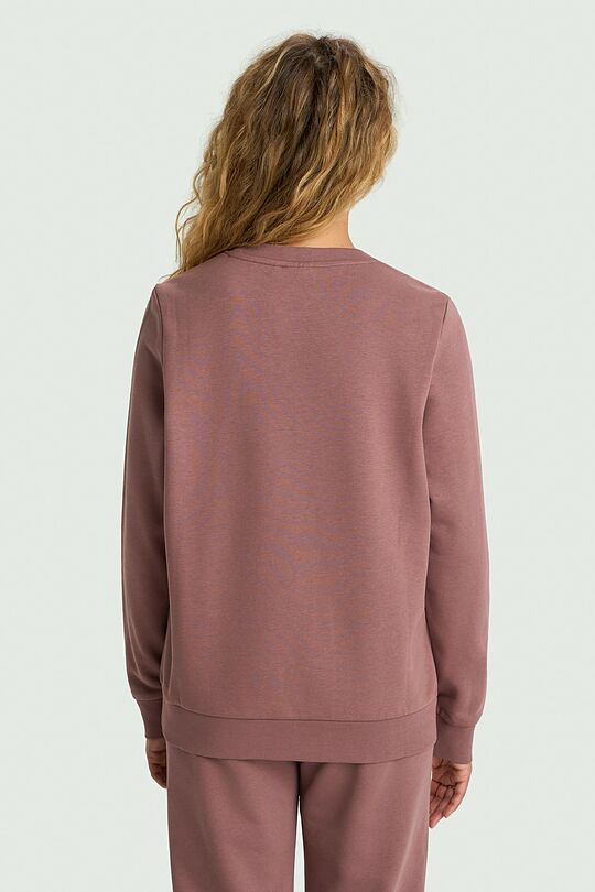 Cotton French terry crewneck sweatshirt 2 | PINK | Audimas
