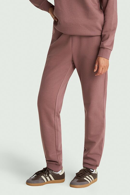 Tapered fit cotton French terry sweatpants 3 | PINK | Audimas