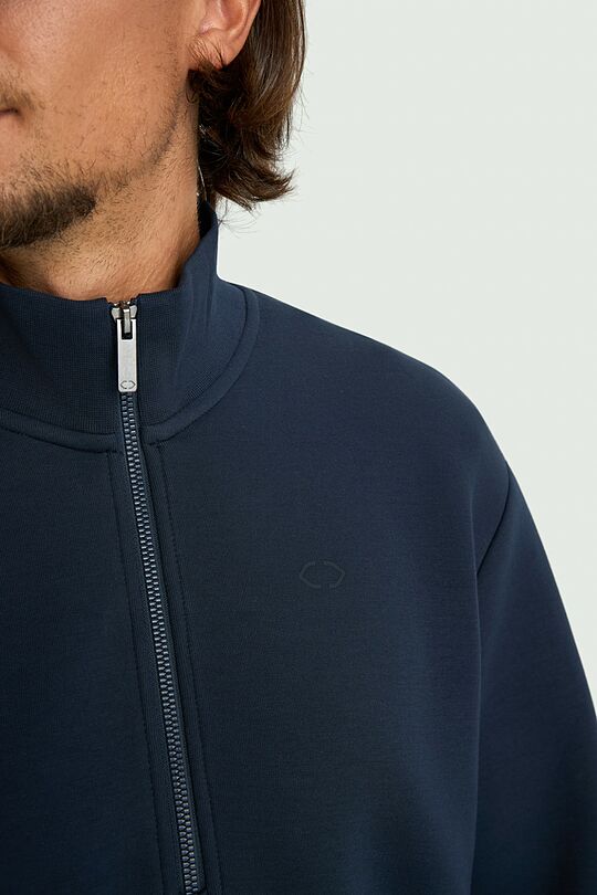 Cotton interlock half-zip sweatshirt 3 | Dark blue | Audimas