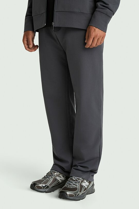 Straight fit cotton French terry sweatpants 2 | GREY | Audimas