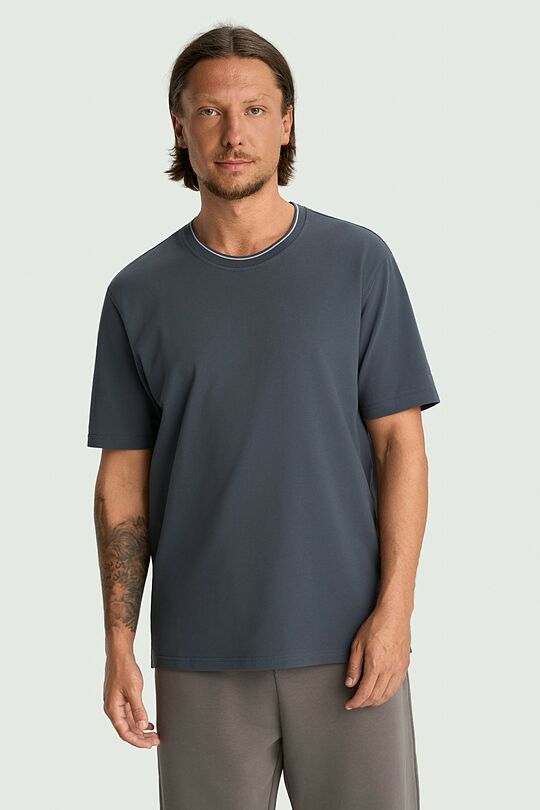 Cotton pique T-shirt 1 | BLUE | Audimas