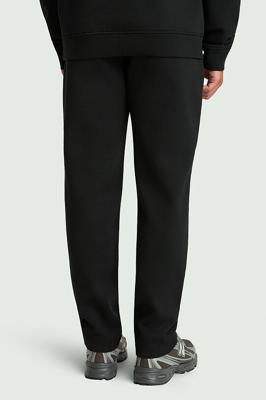 Tapered fit cotton pique sweatpants 3 | BLACK | Audimas