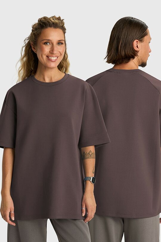 Oversized cotton interlock T-shirt 1 | GREY | Audimas