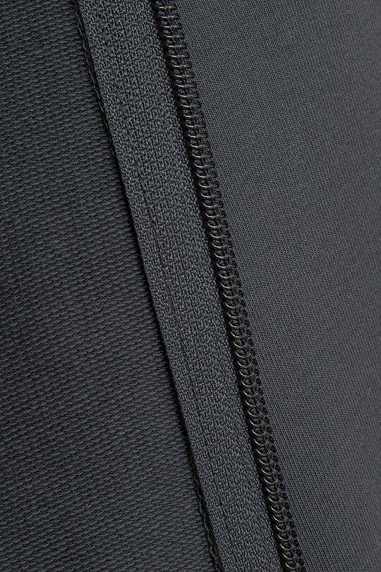 Cotton French terry full-zip hoodie 4 | GREY | Audimas