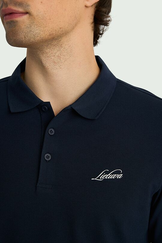 National collection pique polo shirt 3 | Dark blue | Audimas