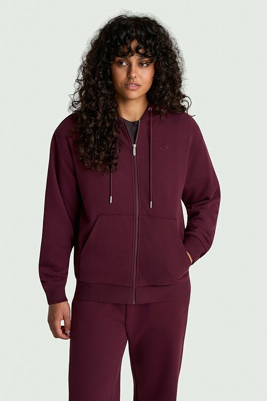 Cotton French terry full-zip hoodie 1 | PURPLE | Audimas