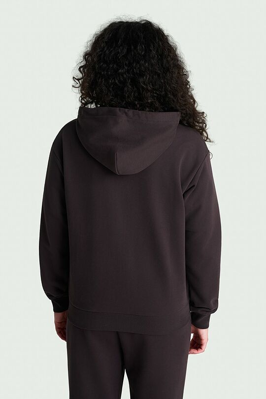 Cotton French terry full-zip hoodie 3 | BROWN | Audimas