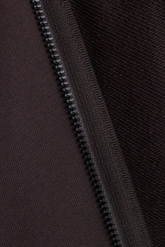 Cotton French terry full-zip hoodie 4 | BROWN | Audimas