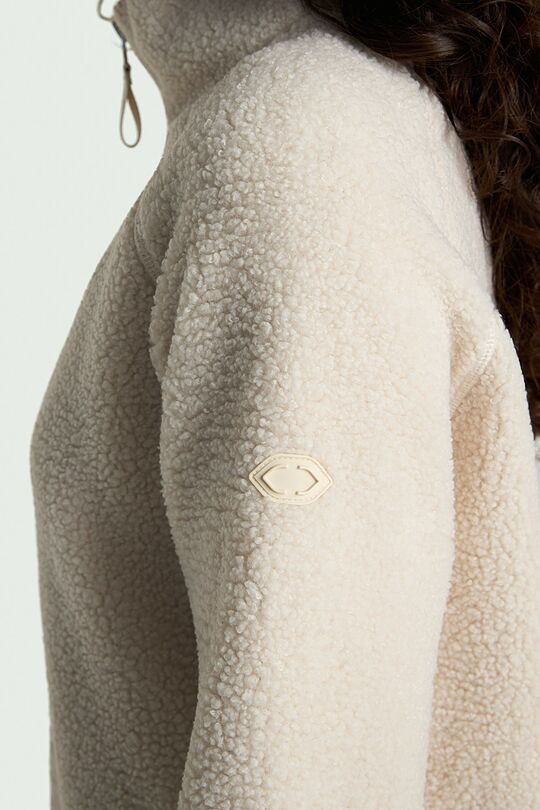 Full-zip sherpa fleece jacket 3 | WHITE | Audimas