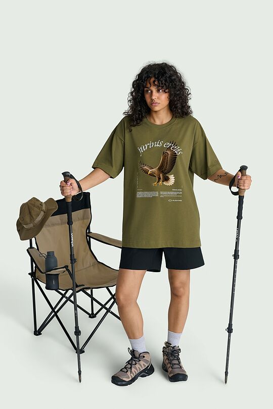 Short sleeves cotton T-shirt "Sea Eagle" 1 | CHAKI | Audimas