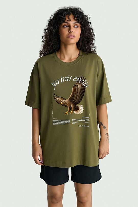 Short sleeves cotton T-shirt "Sea Eagle" 4 | CHAKI | Audimas