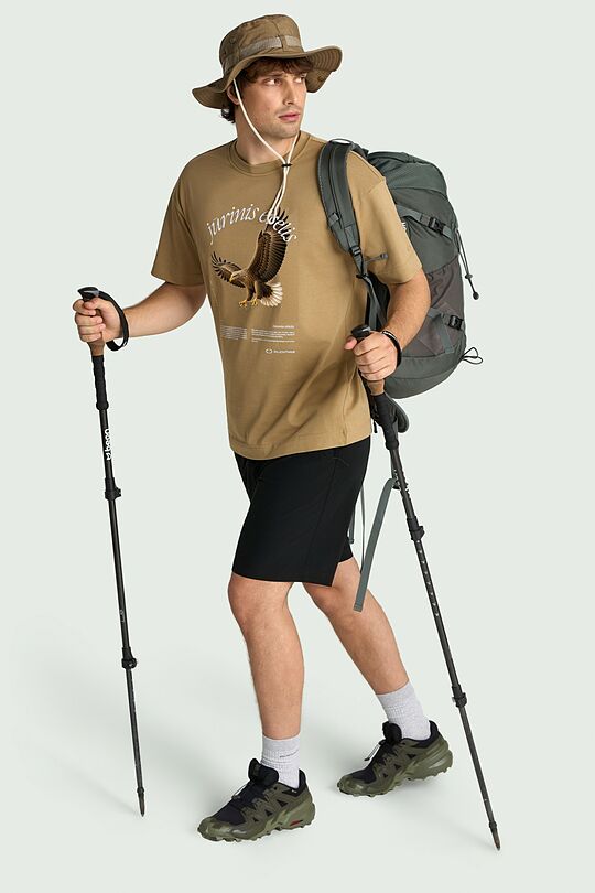 Short sleeves cotton T-shirt "Sea Eagle" 1 | BROWN | Audimas